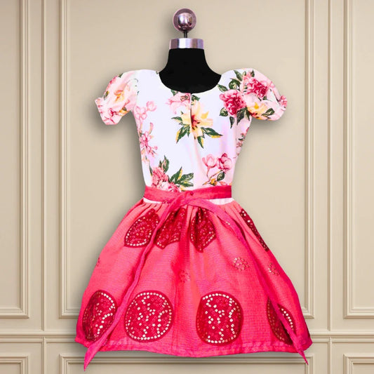 Beautiful Minimalist Part Wear With White kids frock