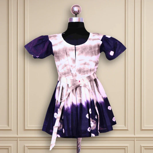 Beautiful Casual Wear Chungudi Cotton Waist Frock For Kids