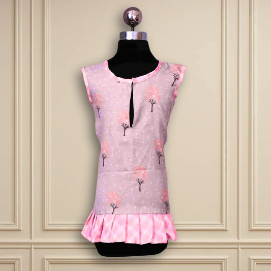 Beautiful Grey and Rose Daily wear A-line frock