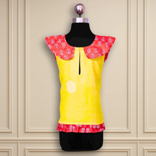 Beautiful semi party wear casual wear A-line red frock