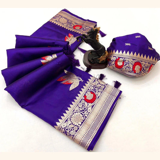 Ink Blue Banarasi silk sarees chennai 