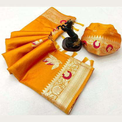 Banarasi Silk Sarees in methi color