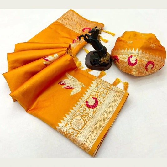 Banarasi Silk Sarees in methi color