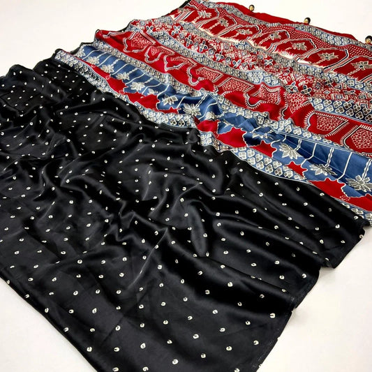 Ajrakh Semi Modal Saree