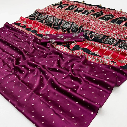 Ajrakh Semi Modal Saree
