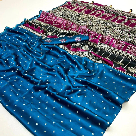 Ajrakh Semi Modal Saree