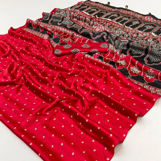 Ajrakh Semi Modal Saree