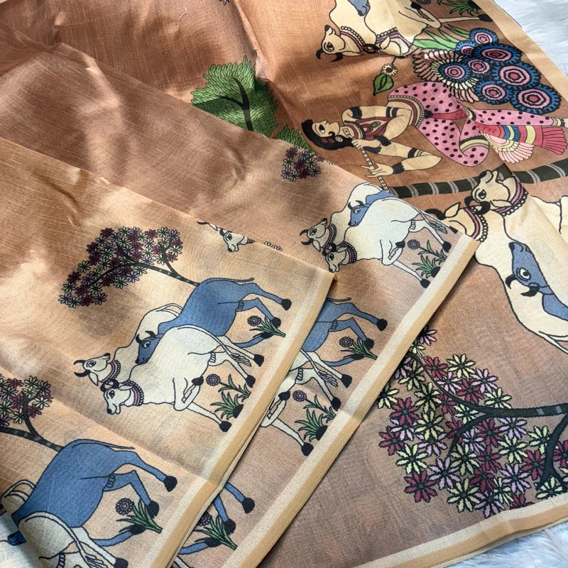 Soft tussar saree