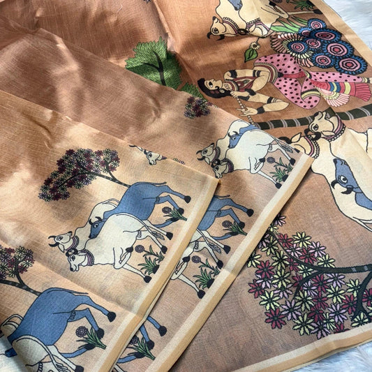 Soft tussar saree
