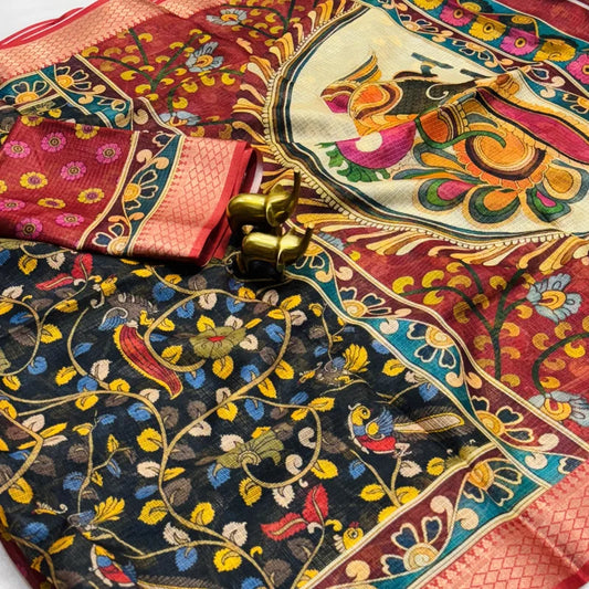 Kota Blend Kalamkari with Digital Print