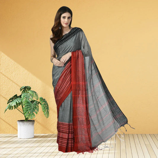 Begumpuri Khadi Cotton saree