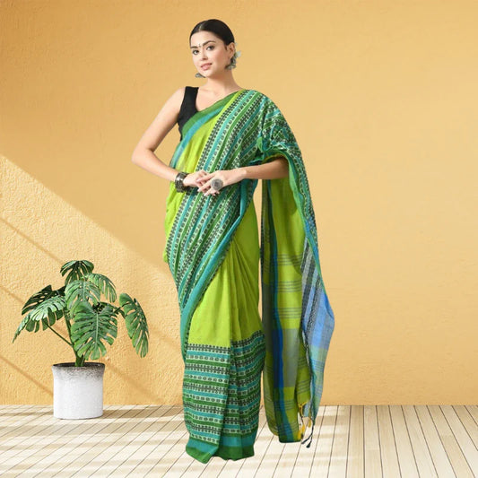 Begumpuri Khadi Cotton saree