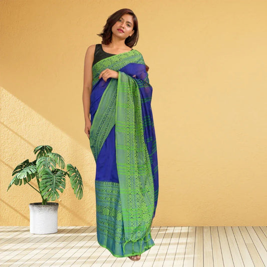 Begumpuri Khadi Cotton saree