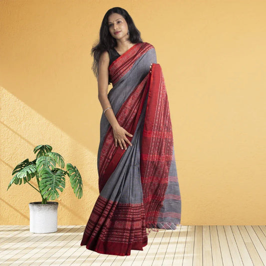 Begumpuri Khadi Cotton saree