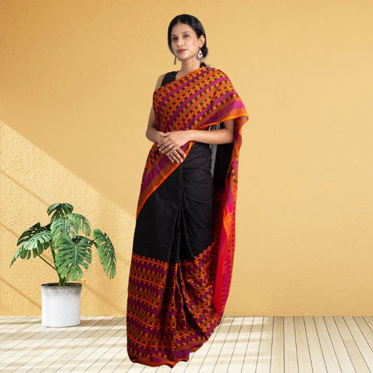 Begumpuri Khadi Cotton saree