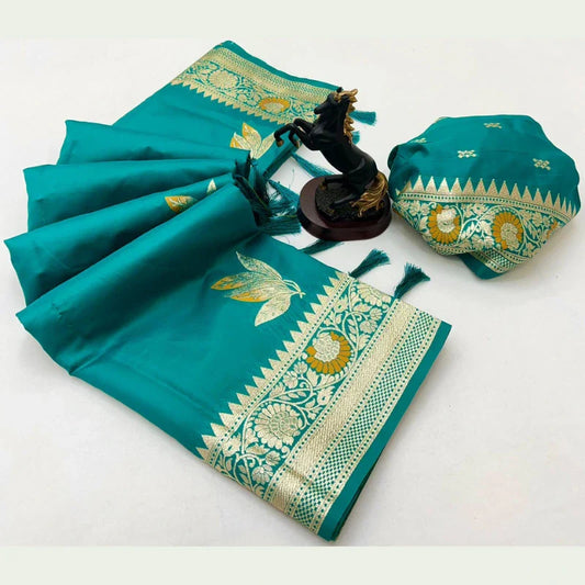 Sea Green Banarasi Silk Saree in chennai