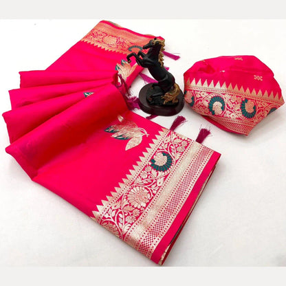 Rani Pink Banarasi Silk Saree in chennai
