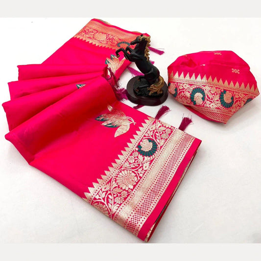 Rani Pink Banarasi Silk Saree in chennai